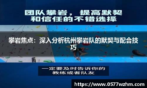 攀岩焦点：深入分析杭州攀岩队的默契与配合技巧